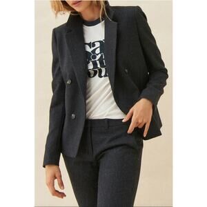 ba&sh 1 Dark Gray Anthracite Felicia Blazer